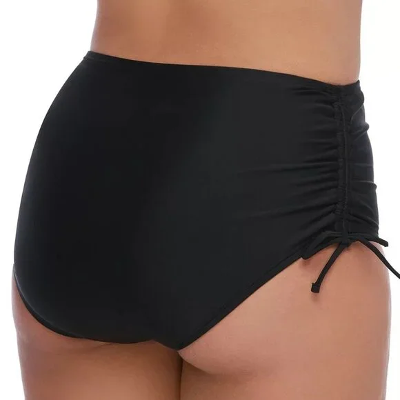 SO Ruched Side High Waist Bikini Bottom Black Juniors Plus Size 3X NWT - Picture 2 of 6
